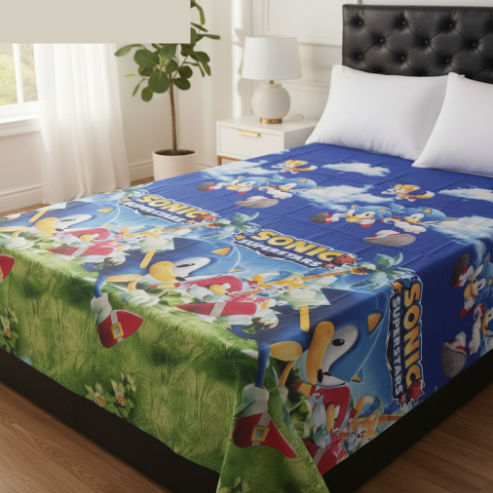 Producto - "Sonic Superstars" Juego de Sábanas Twin