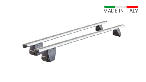 Producto - Barras de techo Delta L Silver con pies para techo liso MENABO