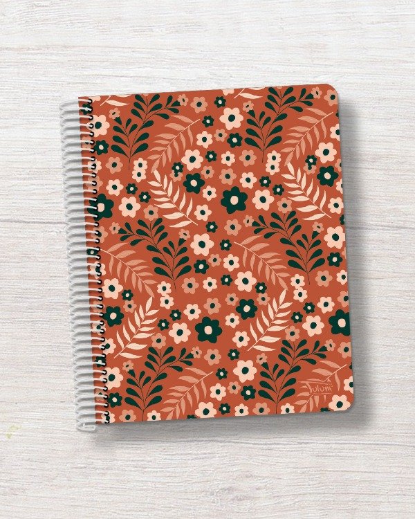 Producto - Cuaderno N3 rayado tapa rígida plástica 100h dis. garden