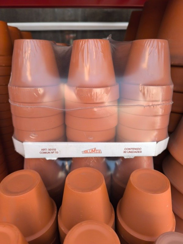 Producto - Pack 5 Maceta de barro común  número 10 - Blum