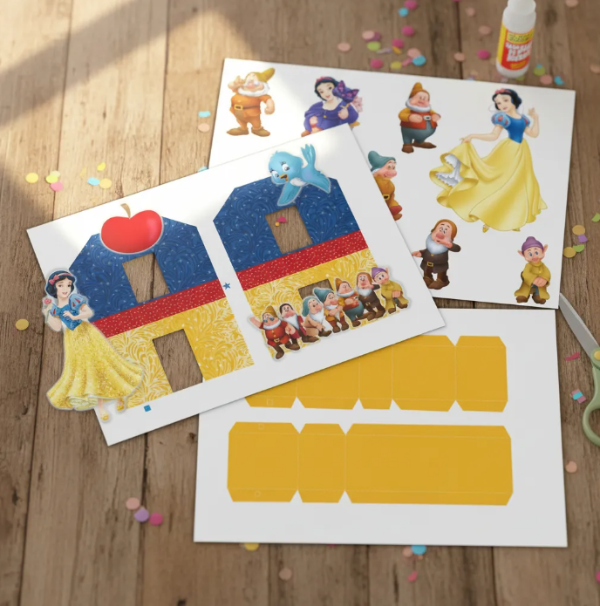 Producto - Kit Imprimible Letras 3D Editables Blancanieves