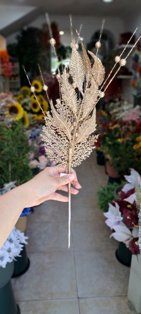 Producto - VARA DE HOJAS COMBINADA CON BRILLOS