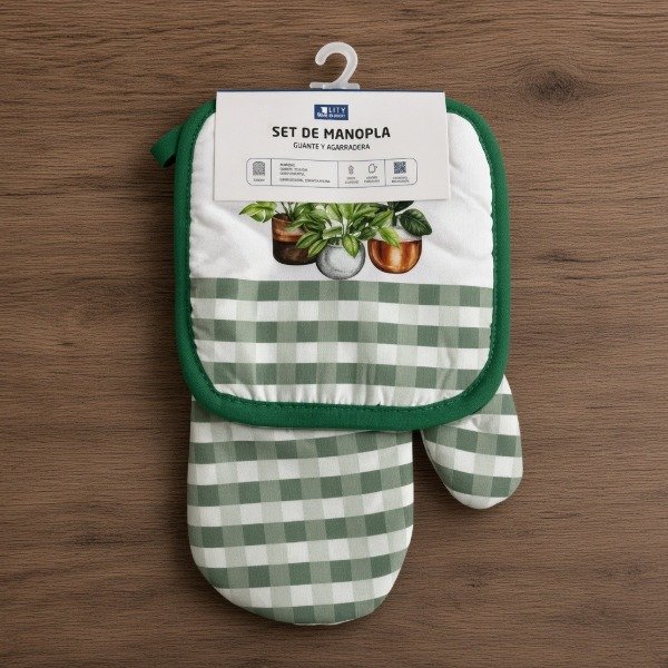Producto - SET DE MANOPLA Y POSAFUENTE ESTAMPADO CITY BLANCO - 4