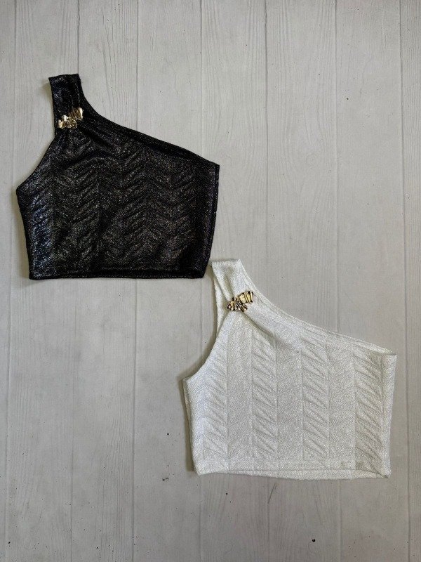 Producto - [5662] Top hombro golden tejido lurex