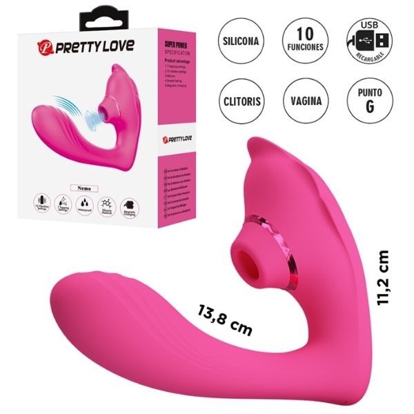 Producto - Estimulador de clitoris y punto g, 10 modos de vibracion y 7 de golpeteo