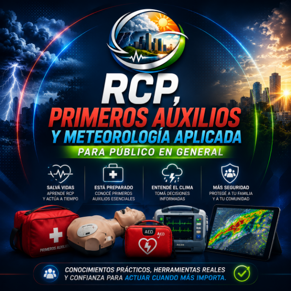 Producto - RCP, Primeros Auxilios y Meteorología Aplicada para Público en General (online)