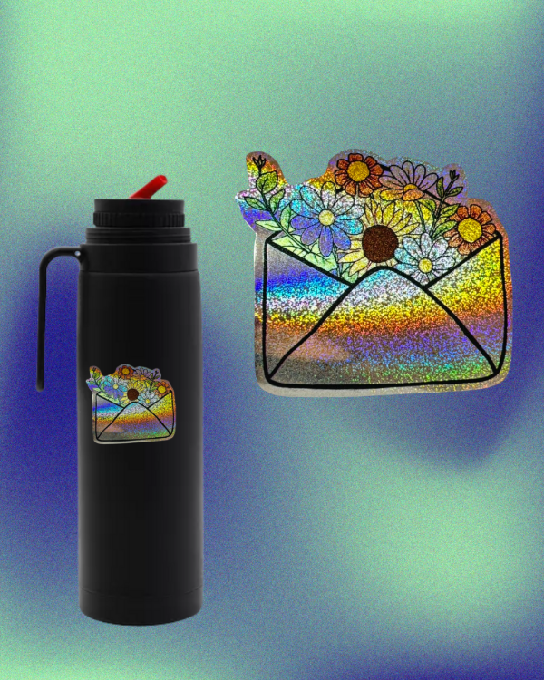 Producto - Sobre con florcitas glitter