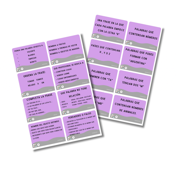 Producto - TARJETONES COGNITIVOS LENGUAJE (EN PDF)