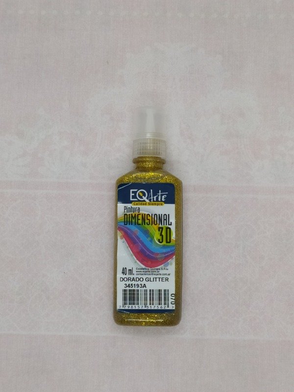 Producto - PINTURA  DIMENSIONAL 3D DORADO GLITTER