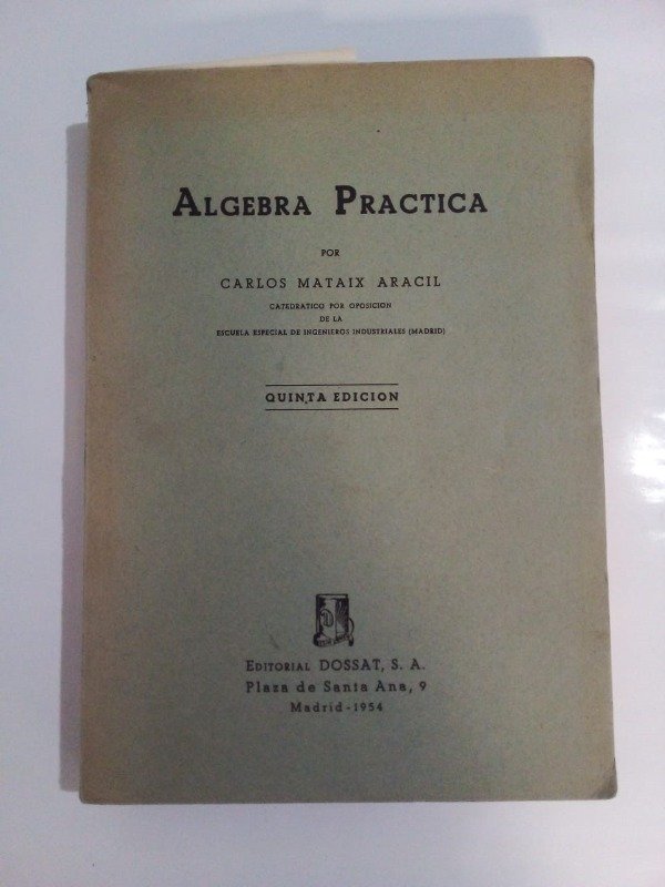 Producto - Álgebra práctica - Carlos Mataix Aracil - Dossat 1954