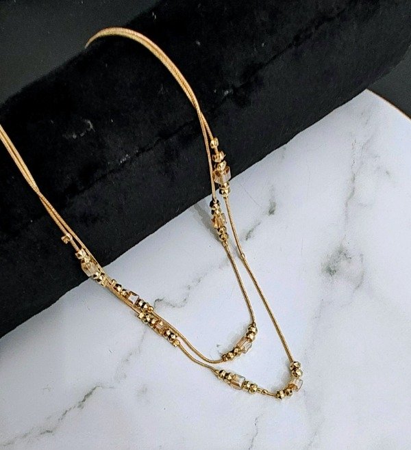 Producto - Chocker Roca de Cristal Doble Cadena