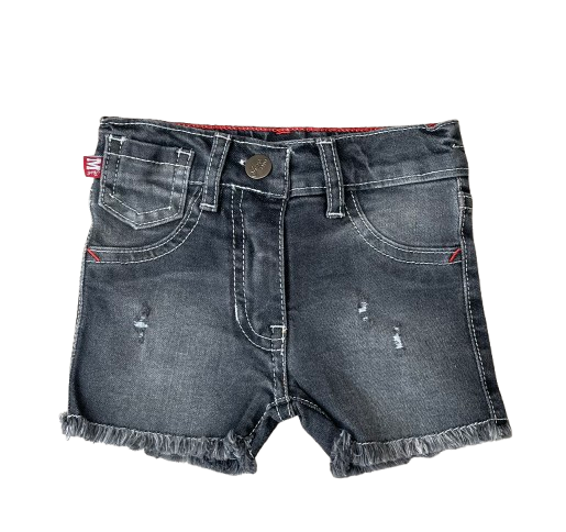 Producto - Short Negro Jean Blanca