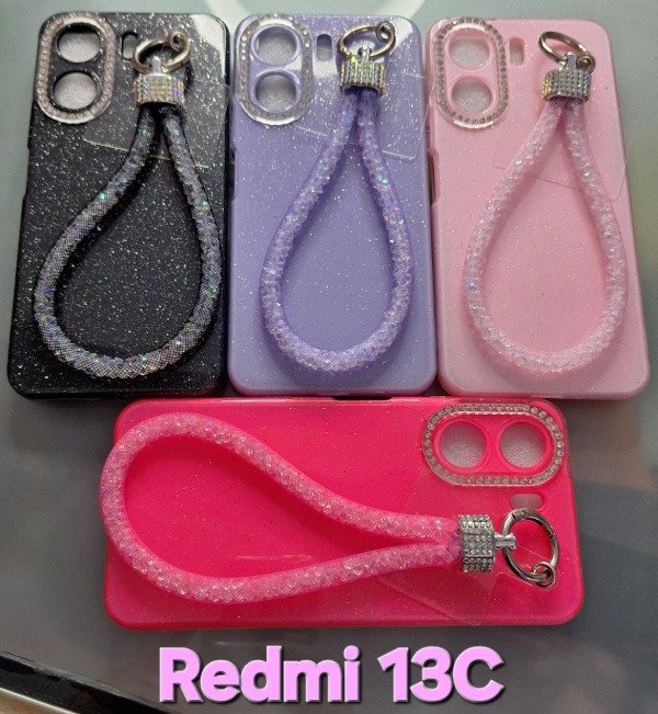 Producto - Fundas brillo epoxy con correa strass. Redmi 13C