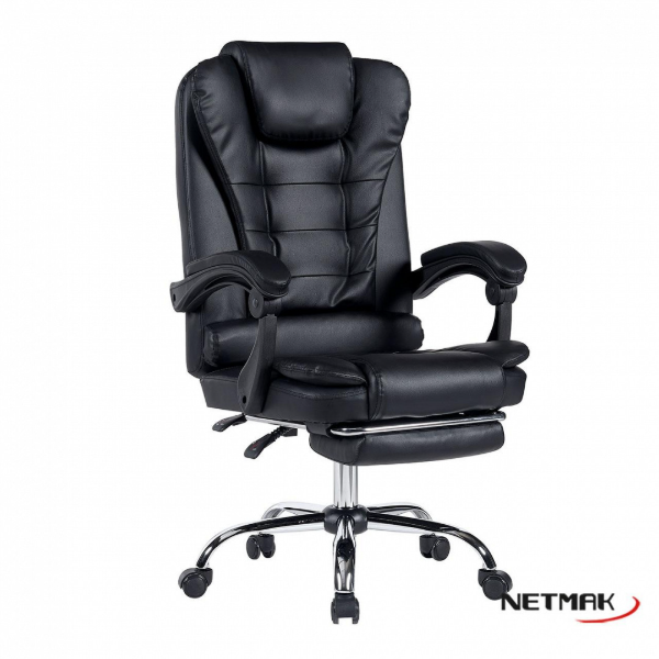 Producto - Sillon ejecutivo -apoyabrazos regulables -5 ruedas -respaldo y asiento de cuero