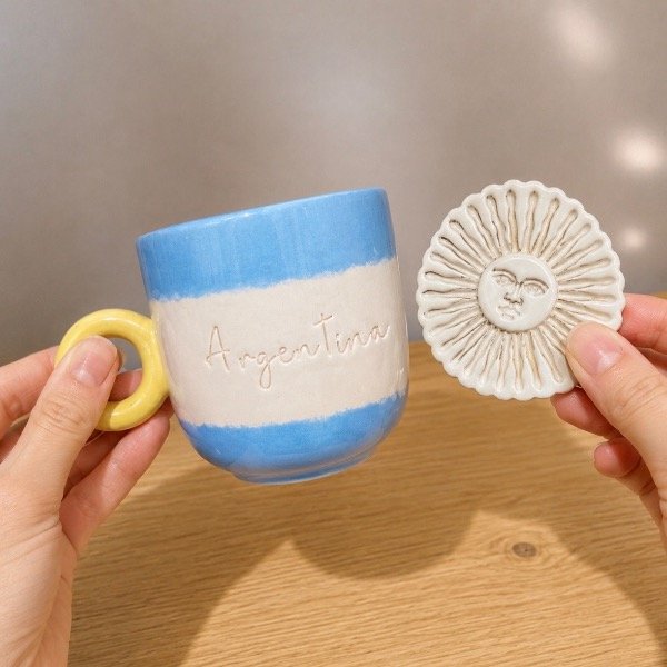 Producto - Taza bombé Argentina + iman