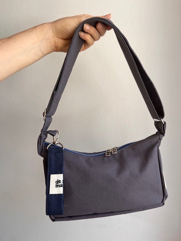 Producto - mini bolso CORAL: gris y azul
