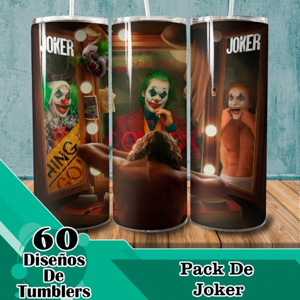 Producto - Diseños Digitales / Plantillas Para Tumblers De Joker