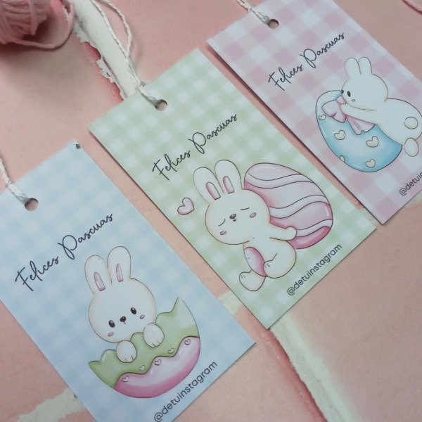 Producto - Tags conejos cuadrille