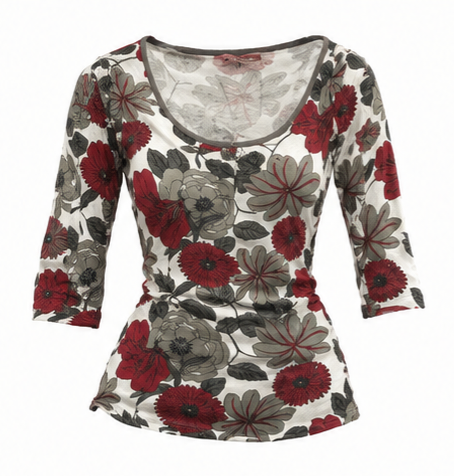 Producto - Floral rojo top Red tones - 0
