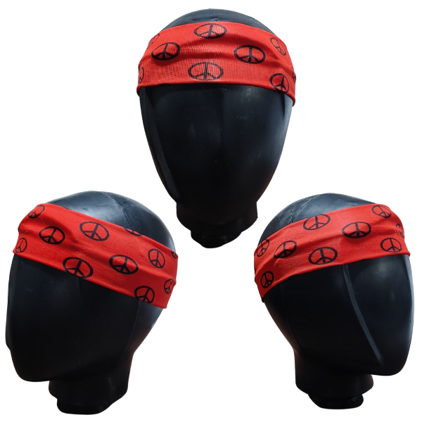 Producto - Vincha Bandana Algodon Y Spandex Simbolo De La Paz Mujer - 1