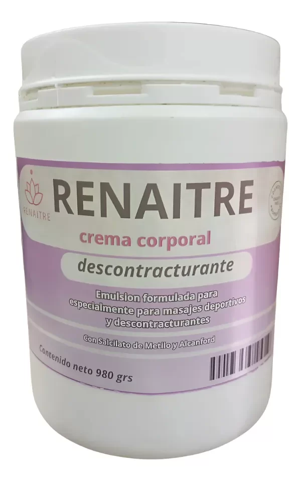 Producto - Crema Descontracturante Profesional Renaitre 980 G Mentol Alcanfor