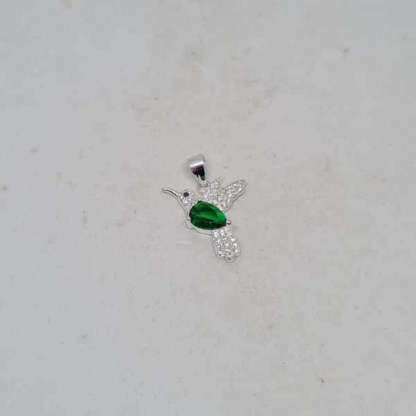 Producto - Dije colibrí verde con cubic