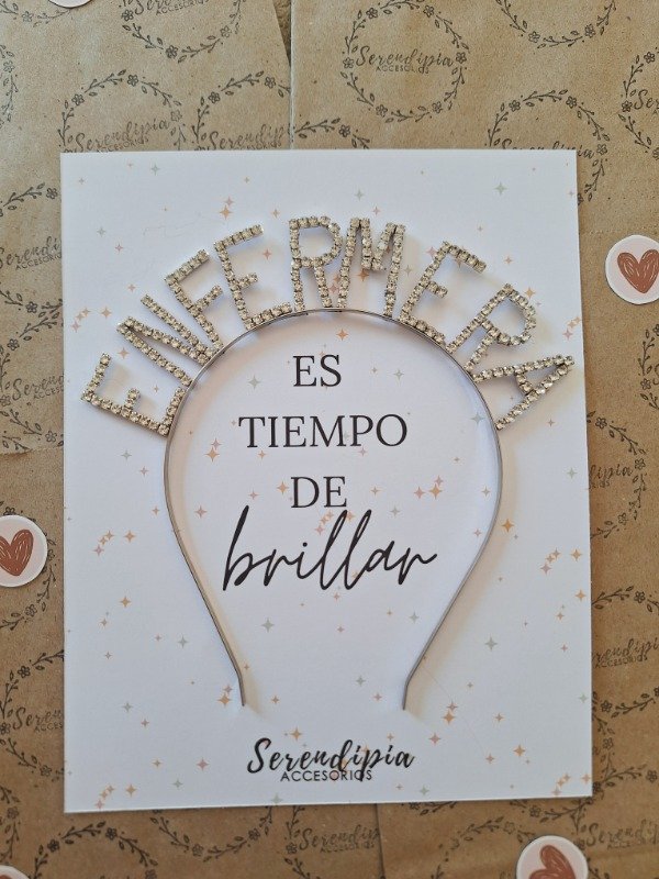 Producto - Vincha de strass "ENFERMERA"