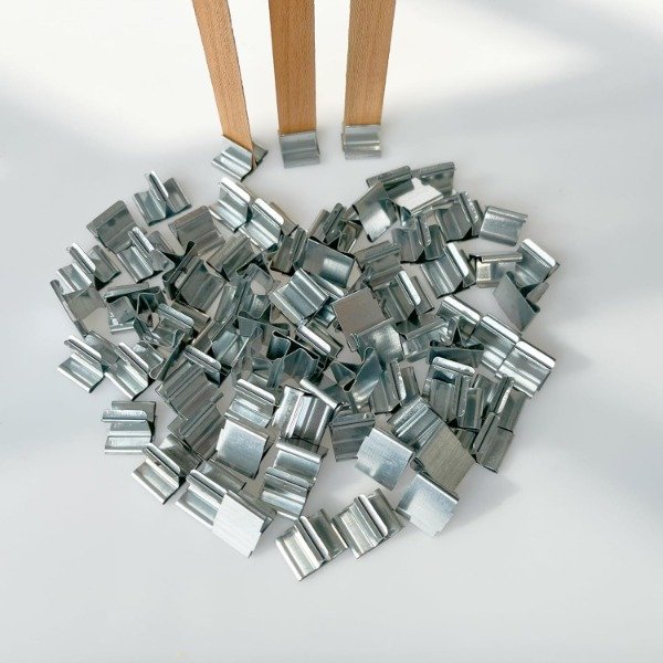 Producto - Pack x50 porta pabilo de madera cuadrado metal - 3