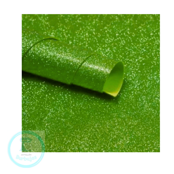 Producto - Goma Eva Brillosa Verde Manzana x1