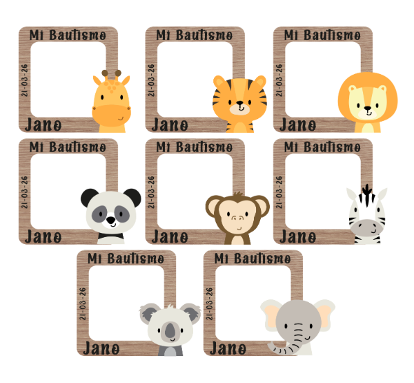 Producto - MINI PORTARETRATOS CON IMAN FOTO DE 6X6CM SAFARI 2