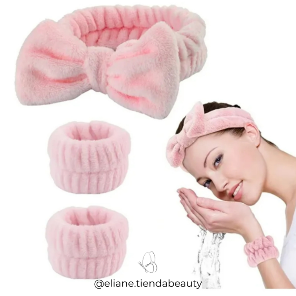 Producto - Kit vincha + muñequeras Skincare