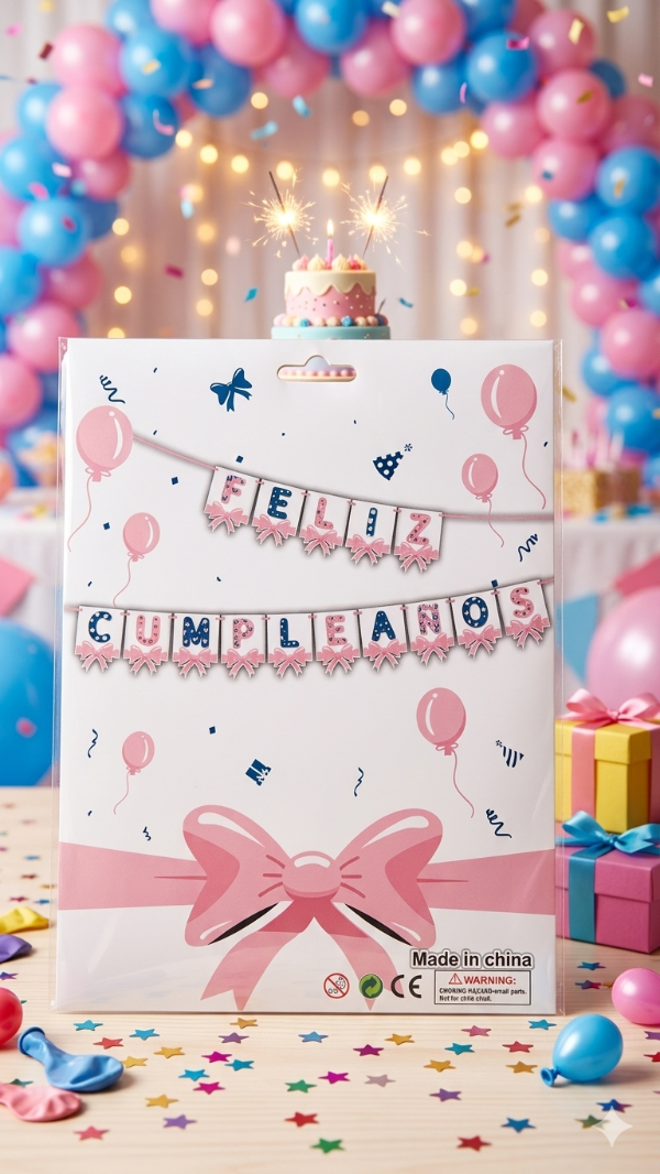 Producto - BANDERIN FELIZ CUMPLEAÑOS