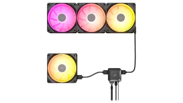 Producto - Pack de coolers  x3 Corsair ARGB con controladora