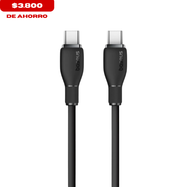 Producto - Cable de Datos Baseus 100W 5A USB-C a USB-C 1.2 Metros