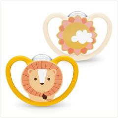 Producto - Chupete Nuk set x2 space sol/leon 6-18 M