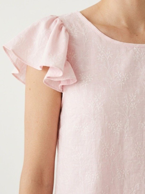 Producto - Musculosa Volados Creta Bordado (Art 6185) - 1