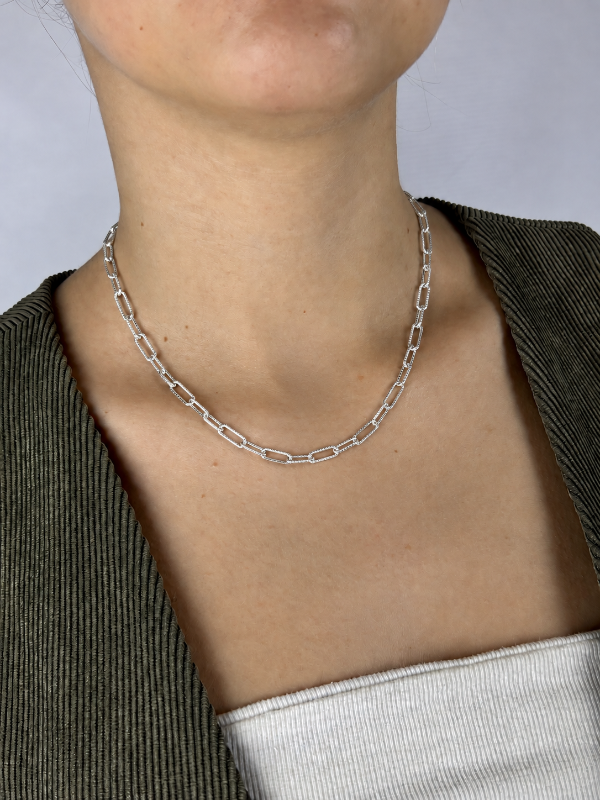 Producto - CADENA DE PLATA FORCET REDONDEADO 0030