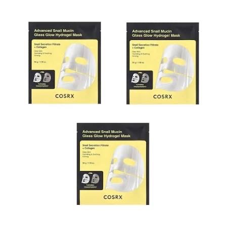 Producto - Cosrx Advanced Snail Mucin Glass Glow Hydrogel Mask pack 3/u