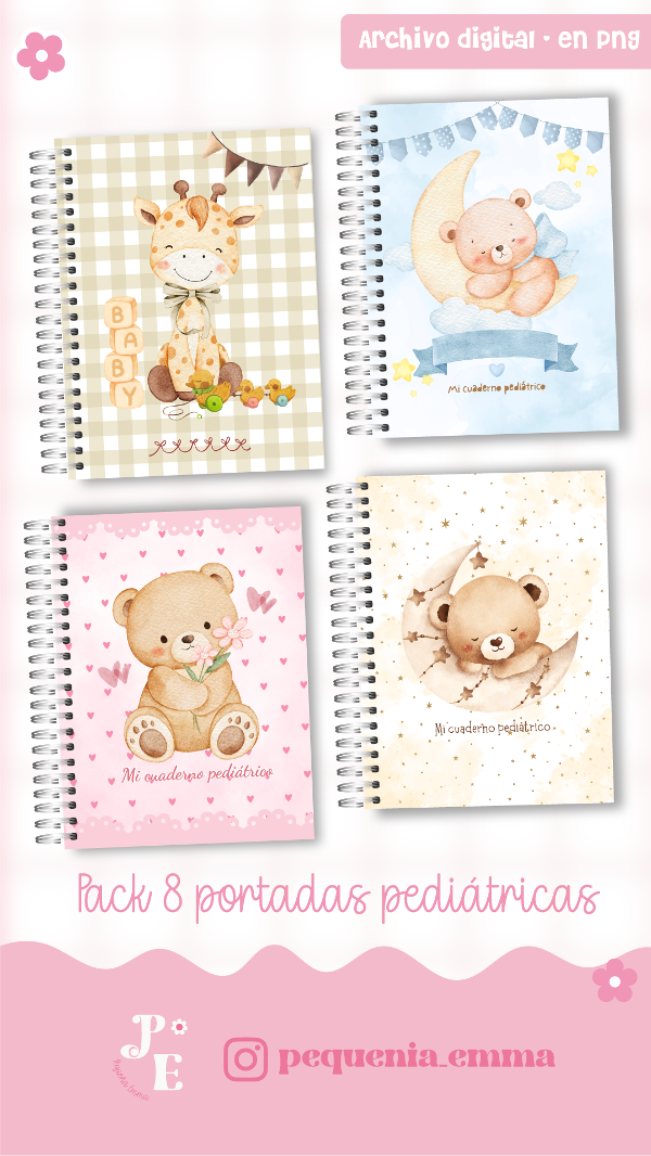Producto - Pack x 8 portadas pediátricas - Archivo digital - 1