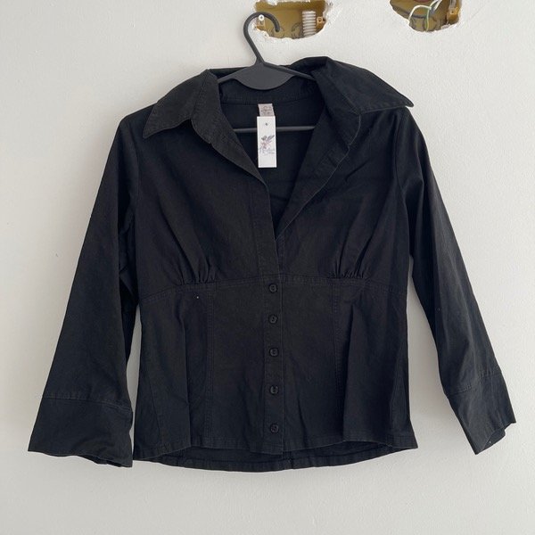 Producto - black corset blouse.