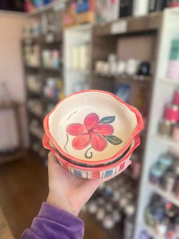 Producto - CAZUELA FLORES ROJAS