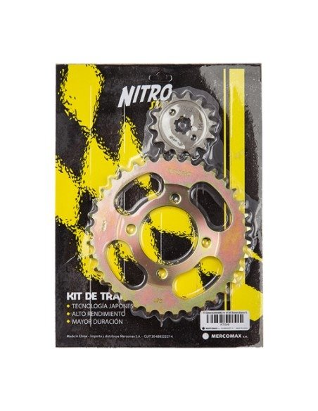 Producto - KIT TRANSMISION PIÑON Y CORONA NITRO PRO - GL SMASH / GUERRERO / ML 110 14T 36T