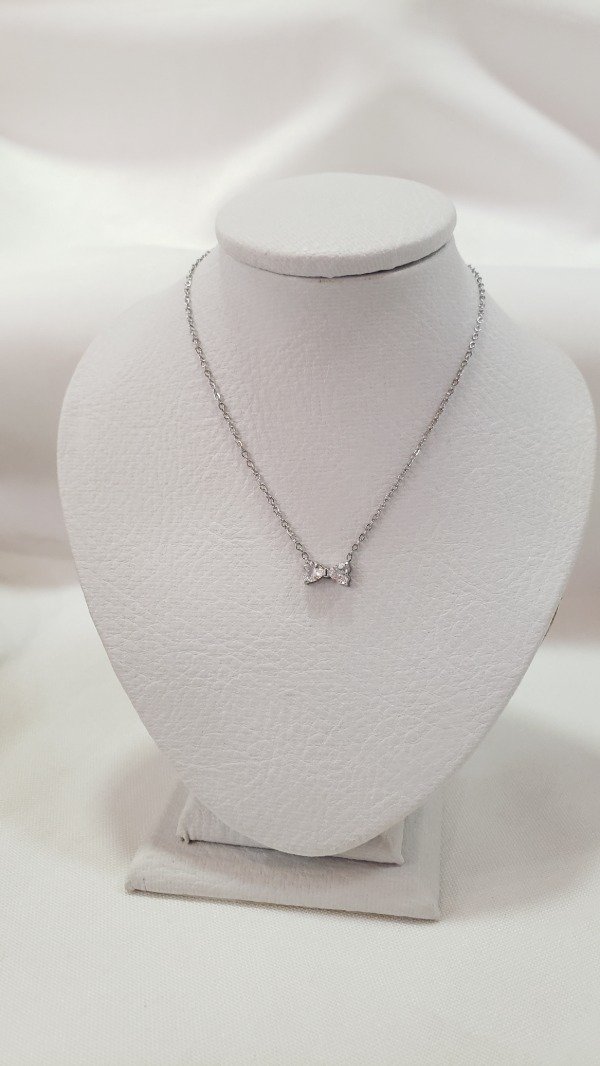 Producto - Collar moño con strass acero