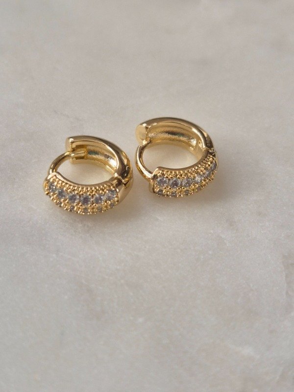 Producto - Argolla dorada strasses 8mm