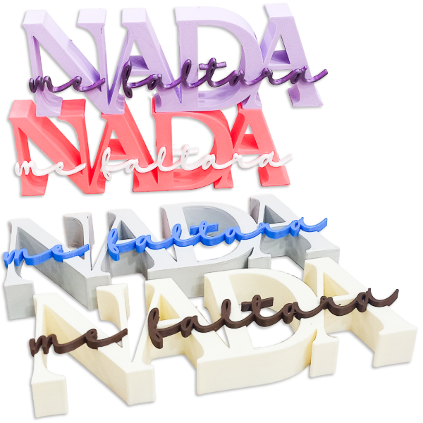 Producto - PROMO Adorno Para Escritorio 3D "NADA ME FALTARÁ" (X1 UNIDAD)