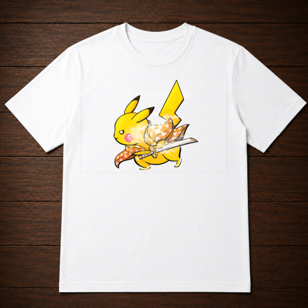 Producto - Remera - Pikachu Zenitsu Agatsuma (Pokemon - Demon Slayer) - 2