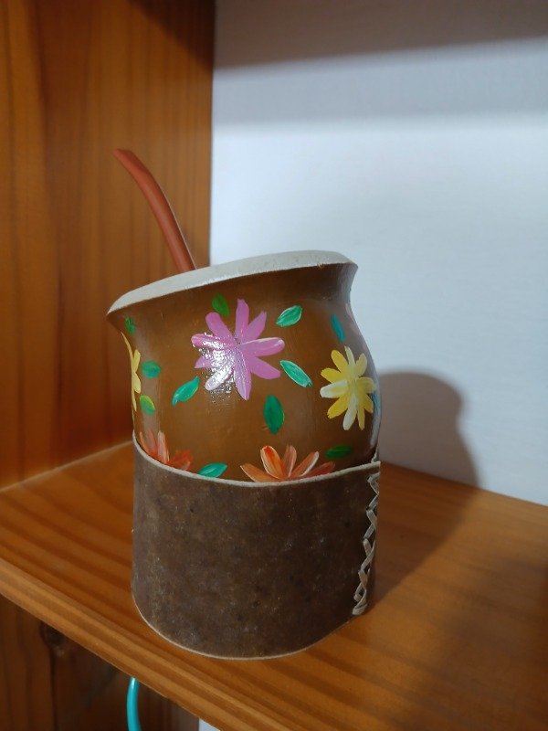 Producto - Mate de calabaza "FLORCITAS SILVESTRES" - 4