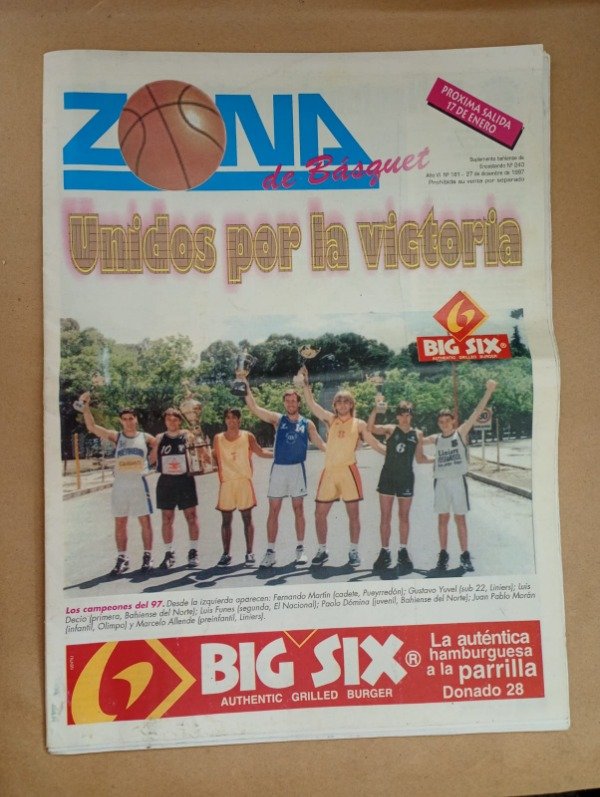 Producto - Zona de básquet #240 Unidos por la victoria - 27 de diciembre de 1997