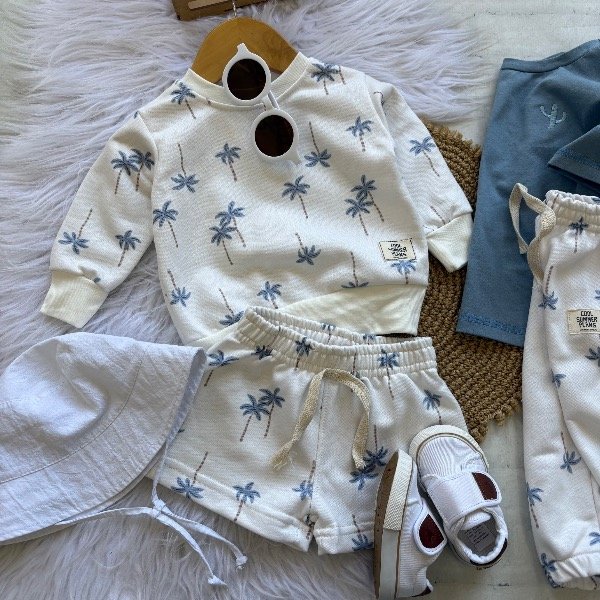 Producto - Short Playa en color BLANCO línea BEBÉS