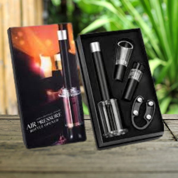 Producto - Set de vino con destapador a presión